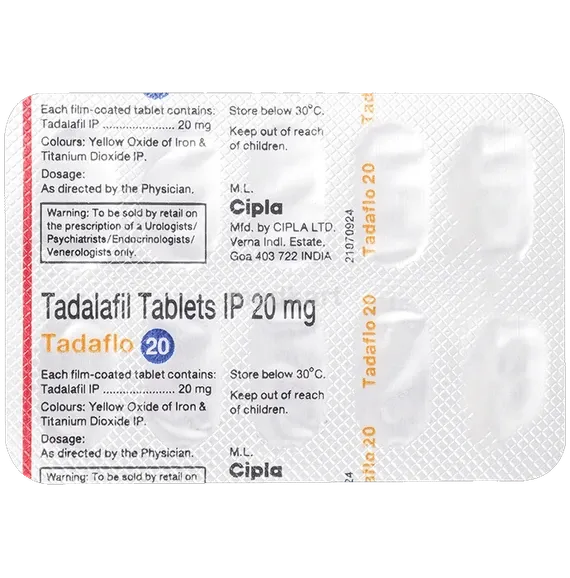 tadaflo 20mg tablet 10's